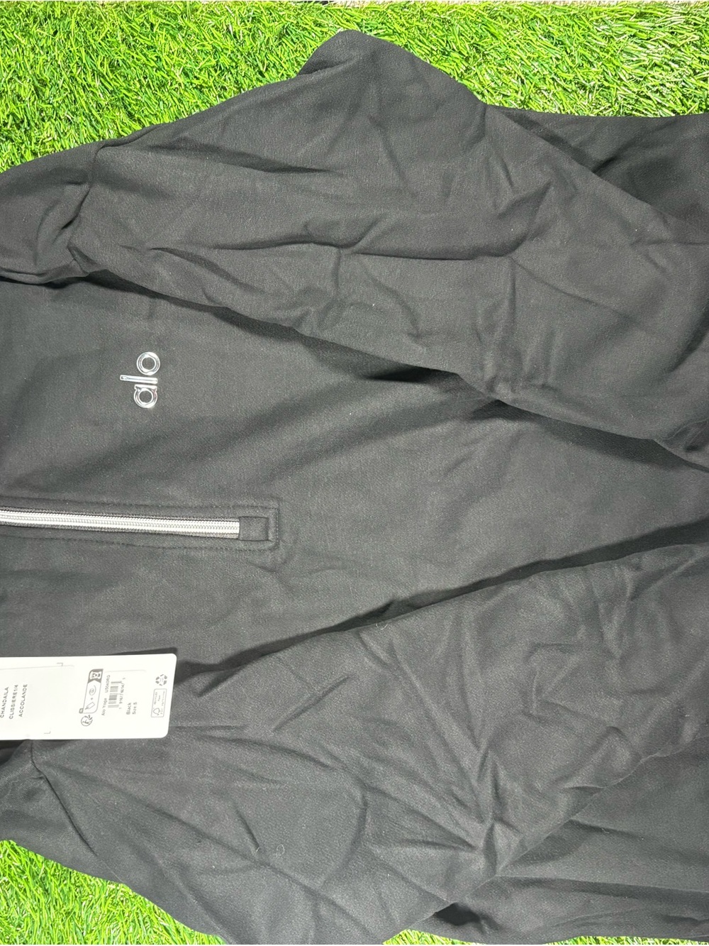 ALO Yoga Men's Black Performance Jacket with Reflective Zip